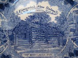 Lincoln's New Salem, Illinois plate -- Fine Staffordshire ...