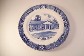 Vintage Staffordshire Ware Adams Blue Little White House GA ...