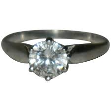 10K White Gold 1ct Cubic Zirconia Round Brilliant Cut ...