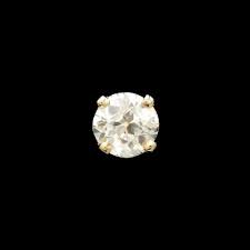 14k Yellow Gold 0.65 CTW Old European Cut Diamond Stud ...