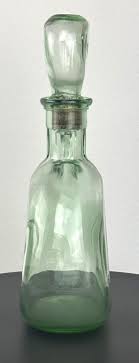 Vintage, Green Glass, "1849 Old Fitzgerald Flagship" Decanter - Etsy