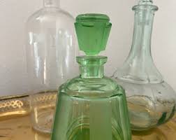 Vintage Glass Decanters Bar Art Deco Carafe - Etsy