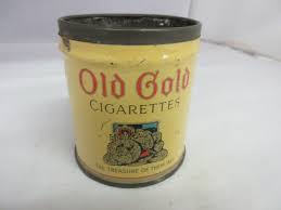 VINTAGE ADVERTISING EMPTY OLD GOLD ROUND 50 CIGARETTE TOBACCO TIN 284-U | eBay