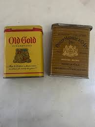 2 Vintage Tin Cigarette Boxes Old Gold And Philip Morris | eBay