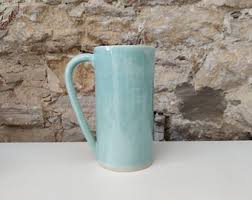Tall Celadon Stoneware Ceramic Jug Handmade - Also Made to ...