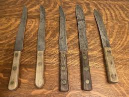 ASSORTED TEMPERED STEEL HI-CARBON USA KNIFE LOT OF 5 8 ...