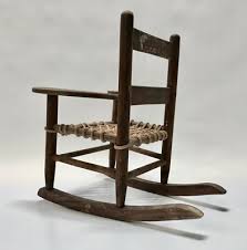 Vintage Antique Mid Century Woven Rope Big Child's Rocking ...