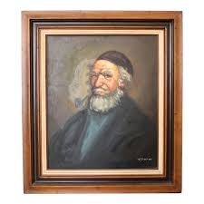 Signed Original Oil on Canvas "Man With Smoking Pipe"/ 32.5 ...