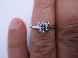 14K Gold Diamond Engagement Ring Solitaire Diamond=1.10 ...