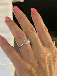 GIA Certified 1 Carat Round Diamond Halo Engagement Ring 14K ...