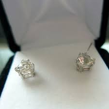 6 Millimeter Clear Quartz Trillion Cut Sterling Silver Post ...