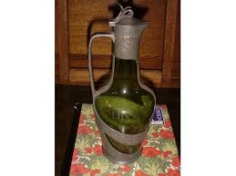 Orivit, an Art Nouveau Pewter and Green Glass Decanter, Design Number 1211 For Sale at 1stDibs | vintage green glass wine decanter, orivit pewter, green wine decanter