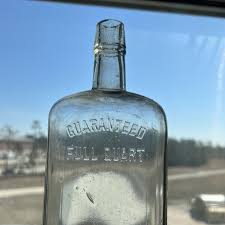 Antique Hand Blown “Guaranteed Full Quart” Whiskey Liquor ...