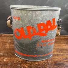Vintage Old Pal Wading Bait Can, Galvanized, Metal, Vintage Fishing Gear, Plastic Strap - Etsy
