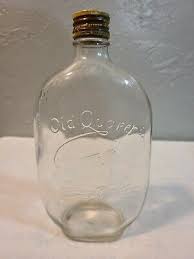 Vintage Old Quaker Brand Clear Glass Liquor Bottle with Lid | eBay