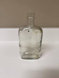 Set of 5 Vintage Clear Glass Bottles, Shelf Decor for ...