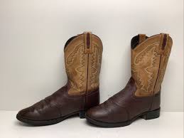 VTG BOYS OLD WEST COWBOY DARK BROWN BOOTS SIZE 4 | eBay