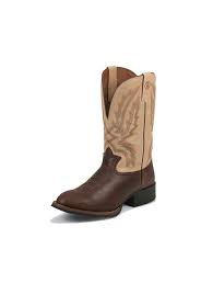 TONY LAMA RR1111 MEN'S BROWN ALPINE ROUND TOE COWBOY BOOTS