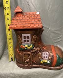 Vintage Cookie Jar Old Woman In Shoe 874 USA Ceramic Hand ...