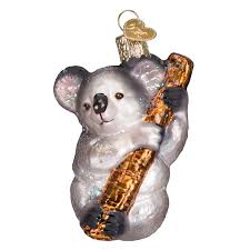 Koala Bear Blown Glass Christmas Ornament by Old World ...