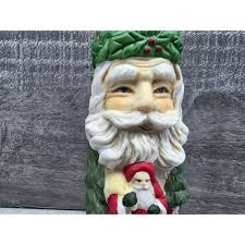 Brinnco Santa Candle Holder Old World Decor 5" Vintage 301d4 ...