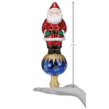 Old World Christmas 12" Santa Tree Topper with Gift Box ...