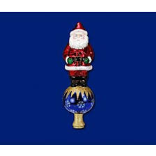 OLD WORLD CHRISTMAS 50002 Santa Glass Tree Topper