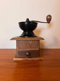 Vintage Wooden Box Coffee Grinder: Retro Kitchen Decor - Etsy