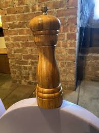 VINTAGE 8" TALL WILLIAM BOUNDS BAMBOO WOOD SALT MILL / SALT ...