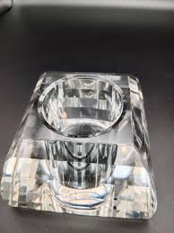 Vintage 1980s OLEG CASSINI Solid Glass, Lead Crystal Tea ...