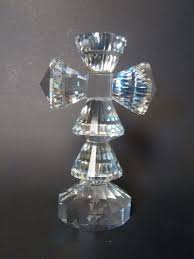 Oleg Cassini Authentic Signed Crystal Multi Faceted Cross Paperweight Heavy EUC | eBay