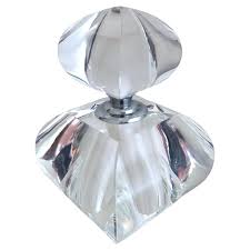 Art Deco Very Large Fine Quality French Cut Glass Perfume Bottle Circa 1935 For Sale at 1stDibs