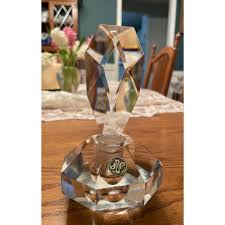 Oleg Cassini Crystal Heart Shaped Perfume Bottle