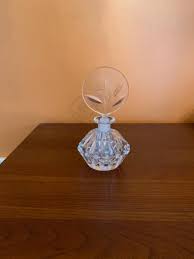 Vintage Cut glass perfume bottle with stopper | EstateSales.org