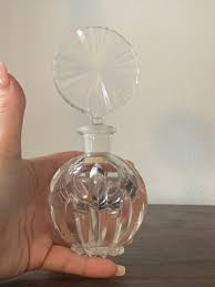 Art Deco Vintage West German Crystal Perfume Bottle, Cut ...