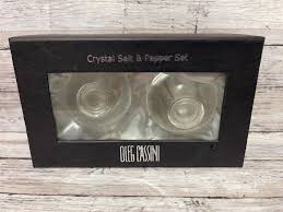 Oleg Cassini Crystal Salt And Pepper Set - Round (New in Box ...