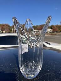 Art Vannes MCM Crystal 12” H Splash/ Stretch Vase Vintage ...