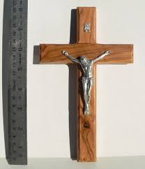 8" Large Olive Wood CRUCIFIX Wall Cross, from Bethlehem Jerusalem Holy Land INRI | eBay