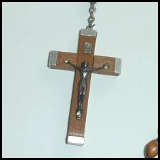 Missionhurst Brown Silver Rosary Beads Italy. For Sale at Ruby Lane