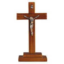 6" Standing Gold Crucifix - [Consumer]Autom