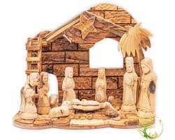 Large hand carved Nativity set from the Holy Land | Olive ...