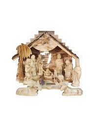 Musical Olive Wood Nativity Set - Holy Land Shopping
