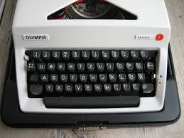 70s OLYMPIA Monica Typewriter. QWERTZ Keyboard. Metal Body ...