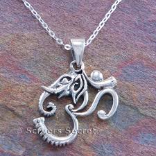 ELEPHANT Ganesh necklace charm Pendant 925 Sterling Silver ...