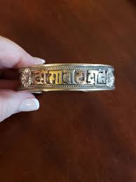Om Mani Padme Hum Mantra Bracelet In COPPER SILVER & BRASS ...