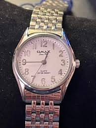 Ladies OMAX Quartz Water resistant White Dial Silver Tone ...