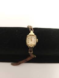 Vintage Hamilton Watch, 10k Gold Filled With Leather Band ...