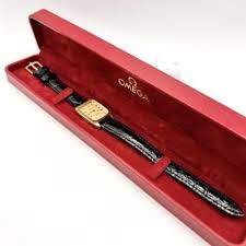 OMEGA De Ville Quartz Gold Dial Push-type Crown Women JUNK w/ Watch Case | eBay