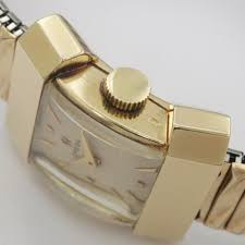 OMEGA SQUARE VINTAGE HAND-WOUND 14K/K14GF IVORY MINERAL ...