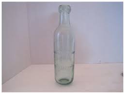 Aqua - Thomson & Co Blob-Top Mineral Water Works Bottle - Crystal . For Sale at Ruby Lane